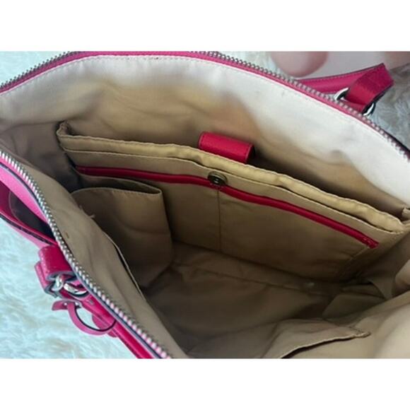 EUC Dana Buchman magenta purse with 2 handles beautiful classy feminine bag - Picture 9 of 9
